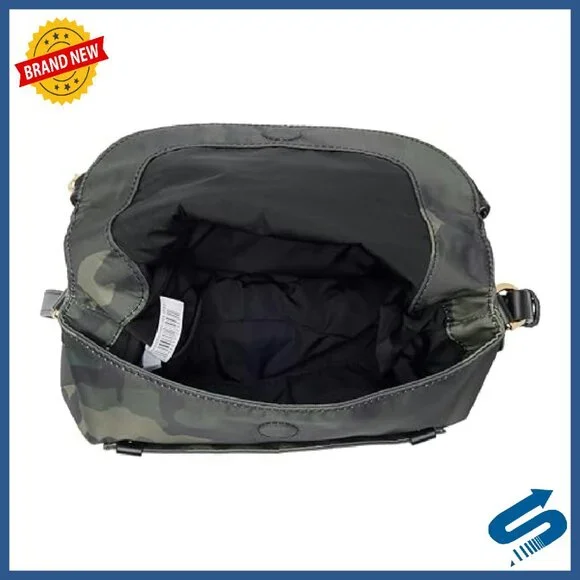 Nylon Mini Crossbody Bag with Snap Flap & Adjustable Strap